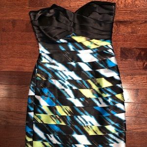 Bebe multicolored tube top dress.